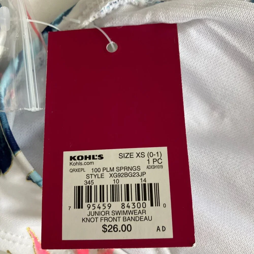 So size XS (0-1) Junior Swim knot front Bandeau Top XS